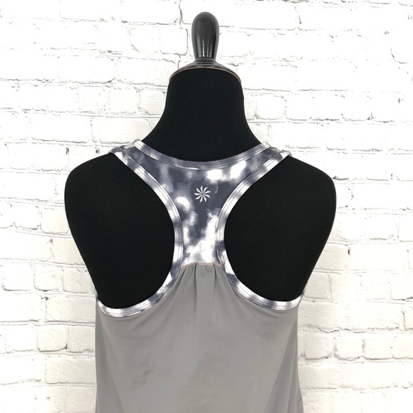 Athleta Yoga Tank Top Grey Small- Built in Bra - Picture 3 of 5